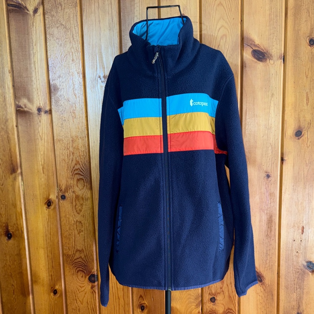 Cotopaxi mens Colorblock Fleece Jacket size XL colorful hoodie causal top - Picture 1 of 4